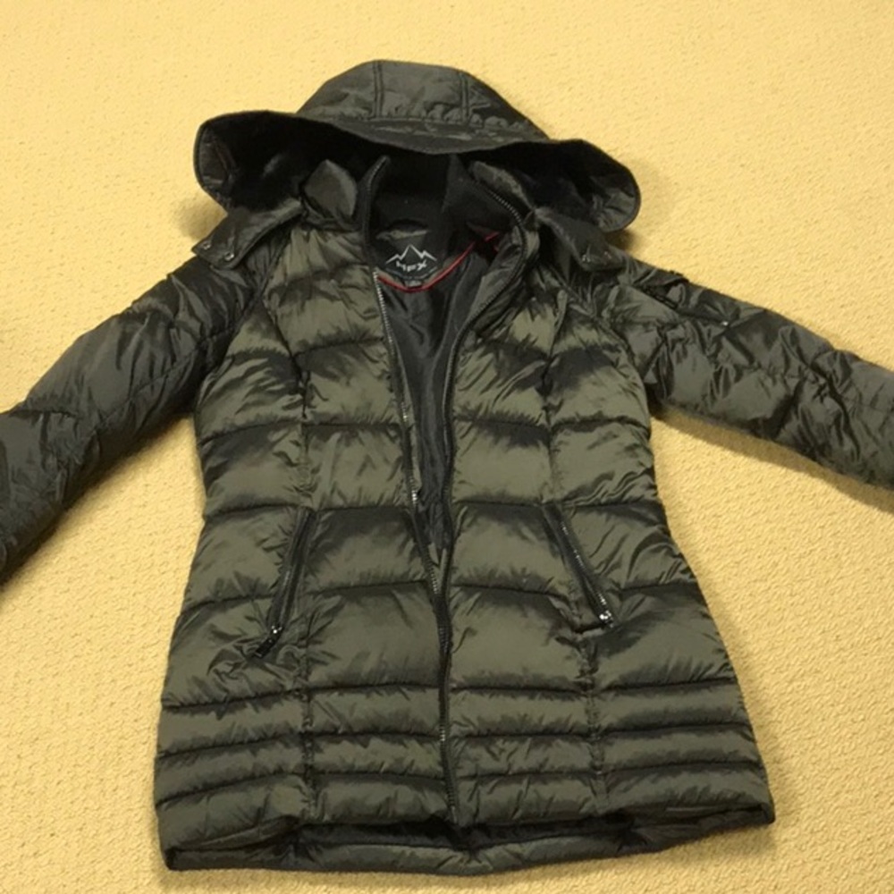 Woman’s coat dark green